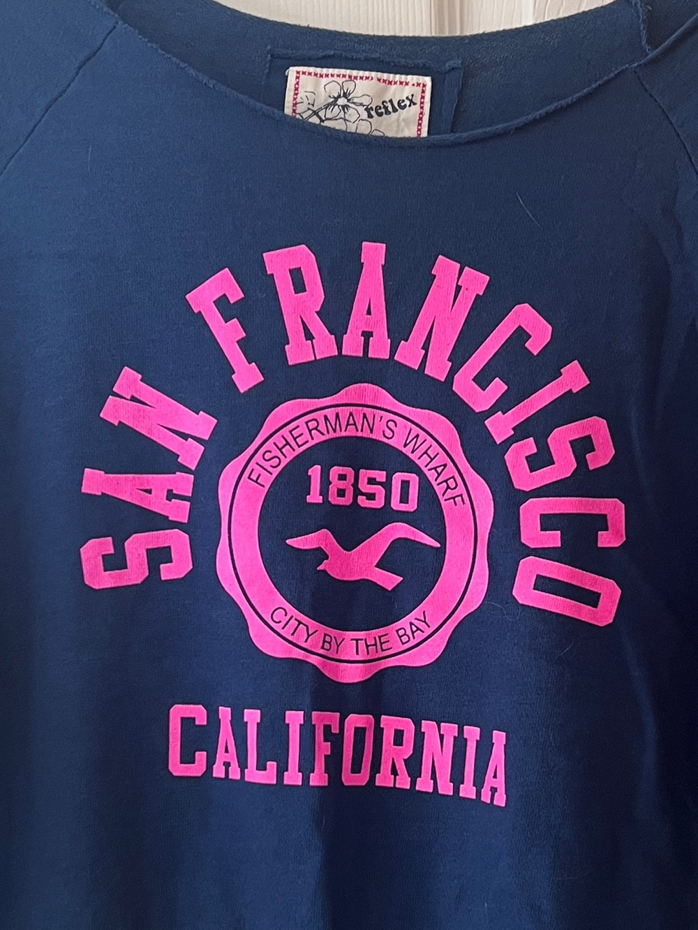 Reflex Navy Women’s Sweatshirt with Pink San Francisco Graphic